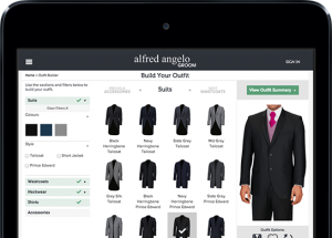 suit hire outfit builder ipad